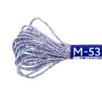 Мулине Gamma металлик NM 12 мотков по 6 метров, M-53 белый/голубой/розовый, Gamma MOULINE