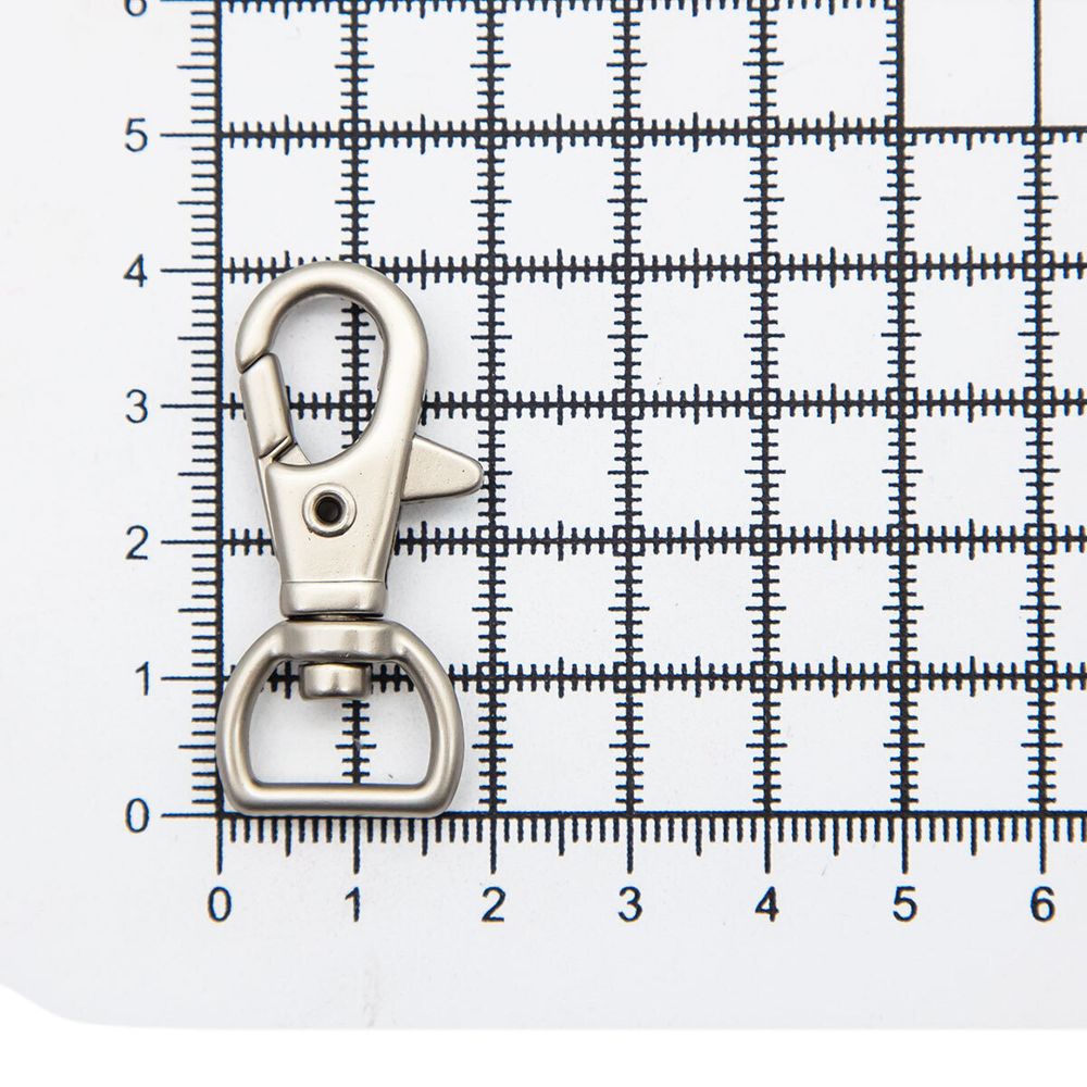 Карабин металл 13.0 мм (40х18 мм), серебро, 10 шт