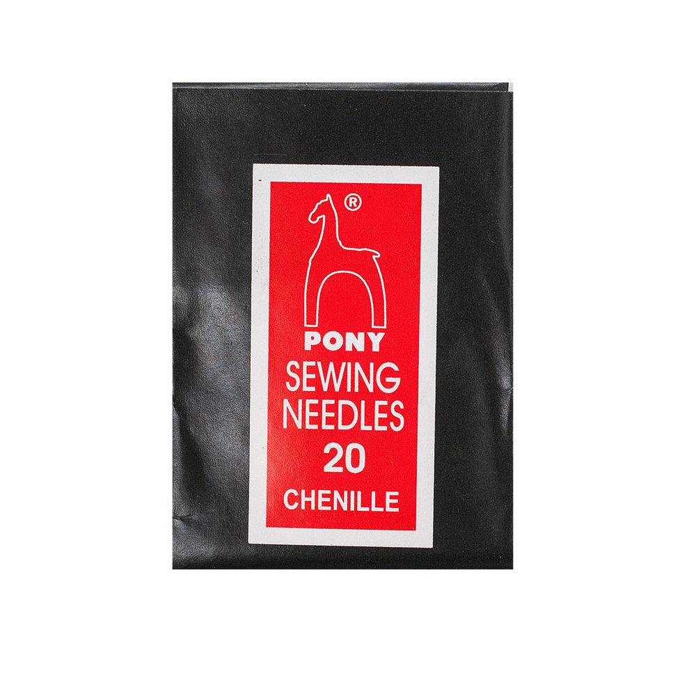 Иглы ручные для синели, глади с золотым ушком Chenille № 20, 25шт, PONY, 06158