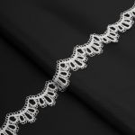 Кружево гипюр (плетёное) 30 мм / 13.7 метров, белый, 3AR1414