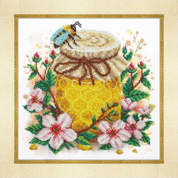 Набор для вышивания бисером Паутинка Б1320, Цветочный мёд 25х25 см