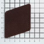 Заплатки пришивные из замши, ромб 6х8,4см с перфорацией, 2 шт, 100% кожа, 21 темно-коричневый, 59115