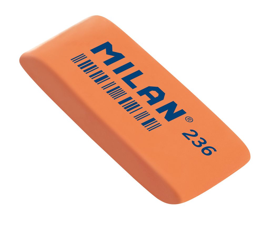 Ластик 236 скошенный 5.6х1.9х0.9 см, см, 36 шт, ассорти CPM236, Milan