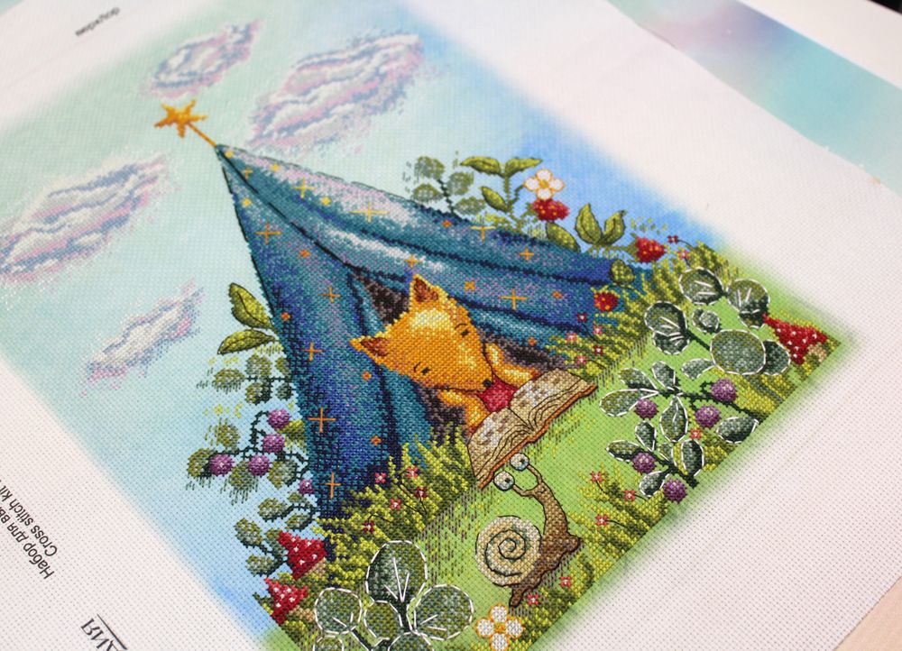 Набор для вышивания нитками МП Студия, Лисичкино лето 33х24 см