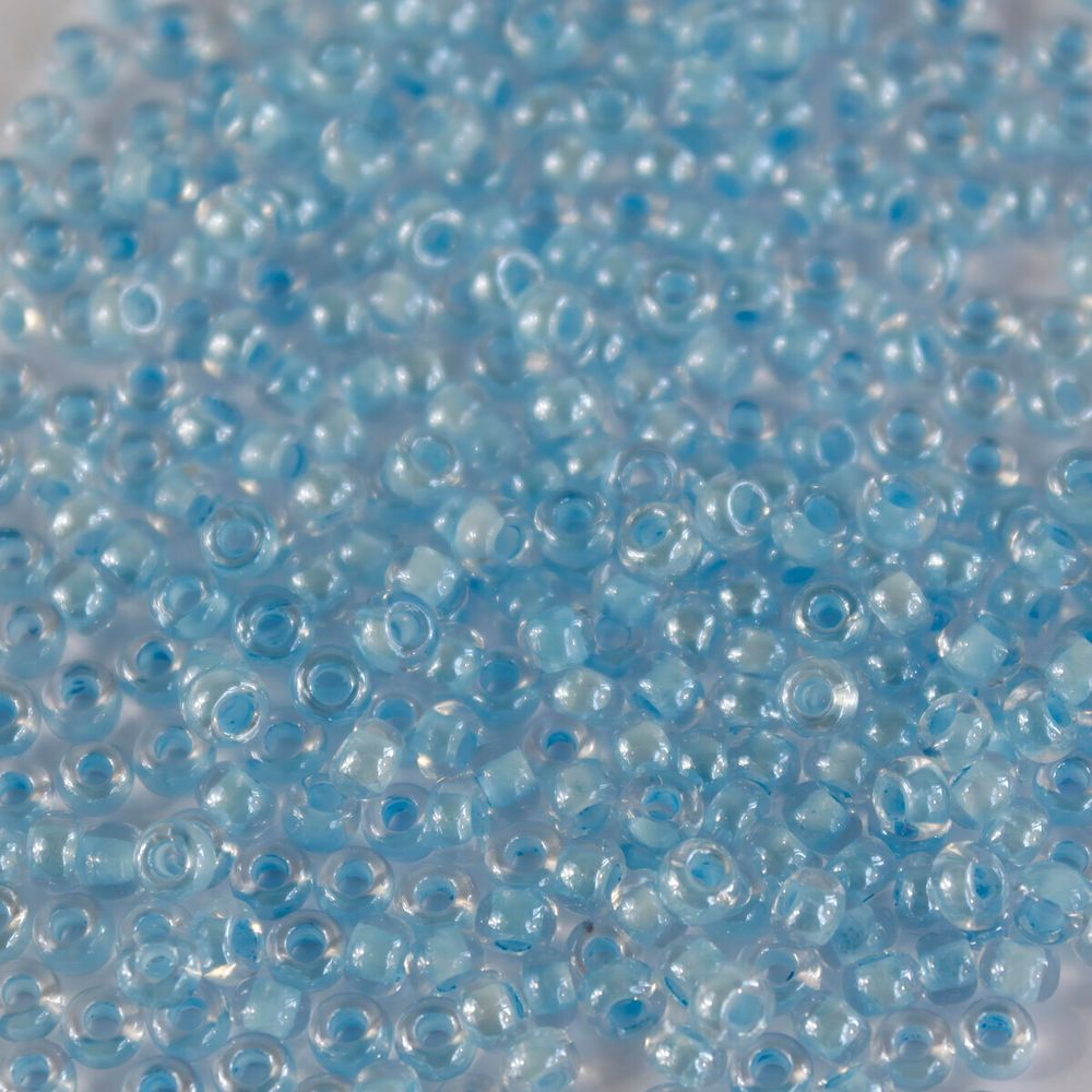 Бисер Preciosa прозрачный с цветным центром 10/0 (2.3 мм), круг.отв., 100 г (5х20 г), (38632)331-19001-10/0