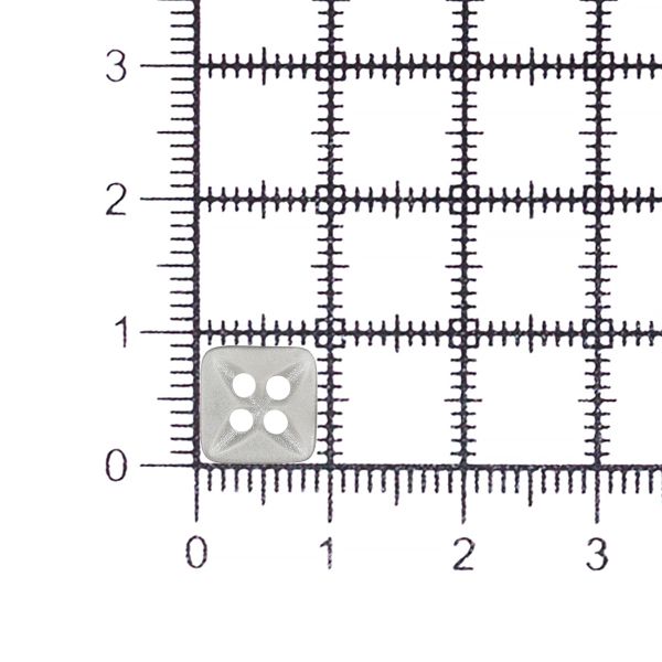 Пуговицы 4 прокола 18L (11мм), квадрат, пластик (col.02 светло-серый), CB_M-26, 144 шт