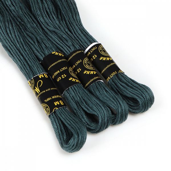 Мулине ПНК им.Кирова цв.9288 т.зеленый, 24 мотка по 8 метров