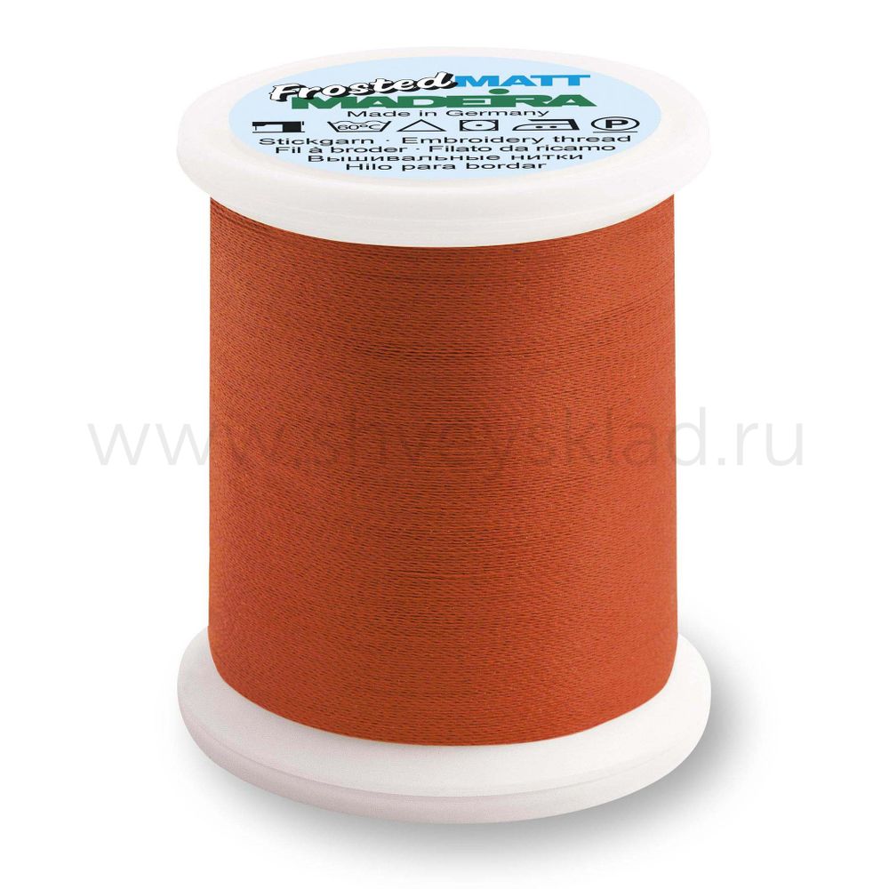 Нитки вышивальные супер матовые Madeira Frosted Matt №40, 500 м, цв. 7778, 9848, 1 катушка
