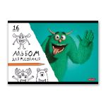 Альбом для рисования 100 г/м², A4 29х20.5 см, 16 л. на скобе, 10 шт, Буки и барабашки 000650, Светоч 16АЛСК4_1_3_9