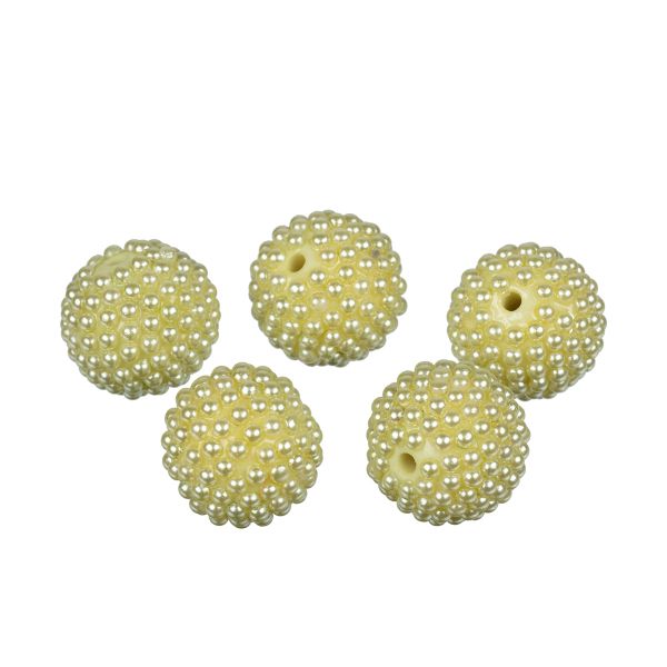 Бусины пластик ⌀22 мм, 5 шт, №16 св.зеленый, Zlatka BWS-22