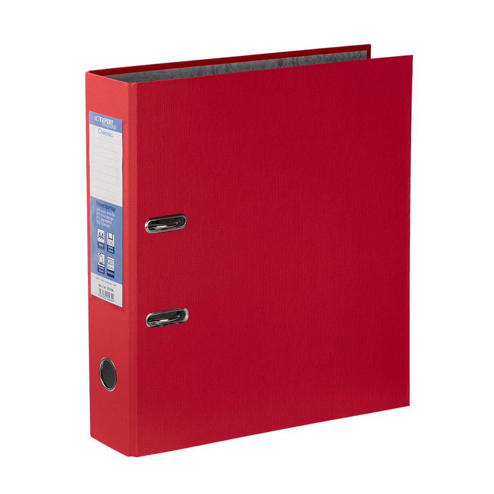 Регистратор PVC 80 мм, 10 шт, Classic A4 арочный механизм, красный EC8102224, Expert Complete