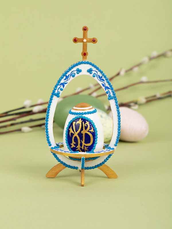 Подставка под яйцо фанера 6.6х6.6х14 см, с Крестом, Mr.Carving КЛ-23