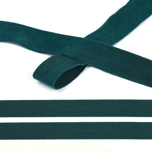 Резинка бельевая (окантовочная) блестящая 15.0 мм / 20 метров, М-065, глубокий океан