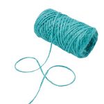 Шпагат джутовый ⌀1.4 мм / 100 метров (100 г), 2-ниточный, 1200 текс, евробобина, бирюзовый