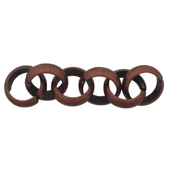 Цепь пластик 10 см, размер звена 24х24 мм, медь