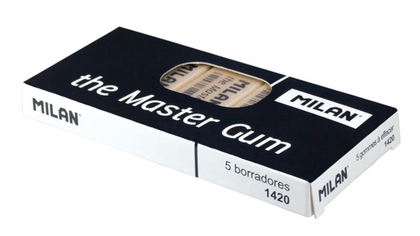 Ластик Master Gum 1420 5.5х2.3х1.3 см, 5 шт, CMM1420-05, Milan