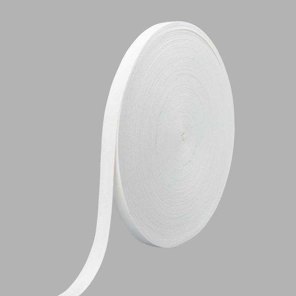 Стропа (ременная лента) 26 мм / 100 метров, [17.55 г/пог.м], матовая, имитация хлопка, 07 белый, 3Al357