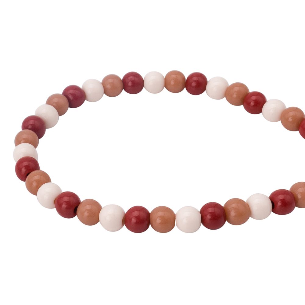 Бусины пластик ⌀6 мм, 50 г, микс цвета, круглые, Astra&Craft (тёплый микс), 1AL121-1