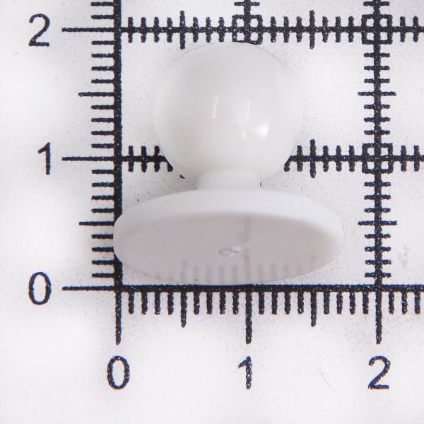 Пуговицы Пукли для поварских курток 12 шт, 10мм (d основания=18мм, h=16мм) (белый)