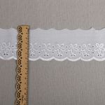 Кружево шитьё 6 см, цв.001 белый, уп.13.71м, Kruzhevo