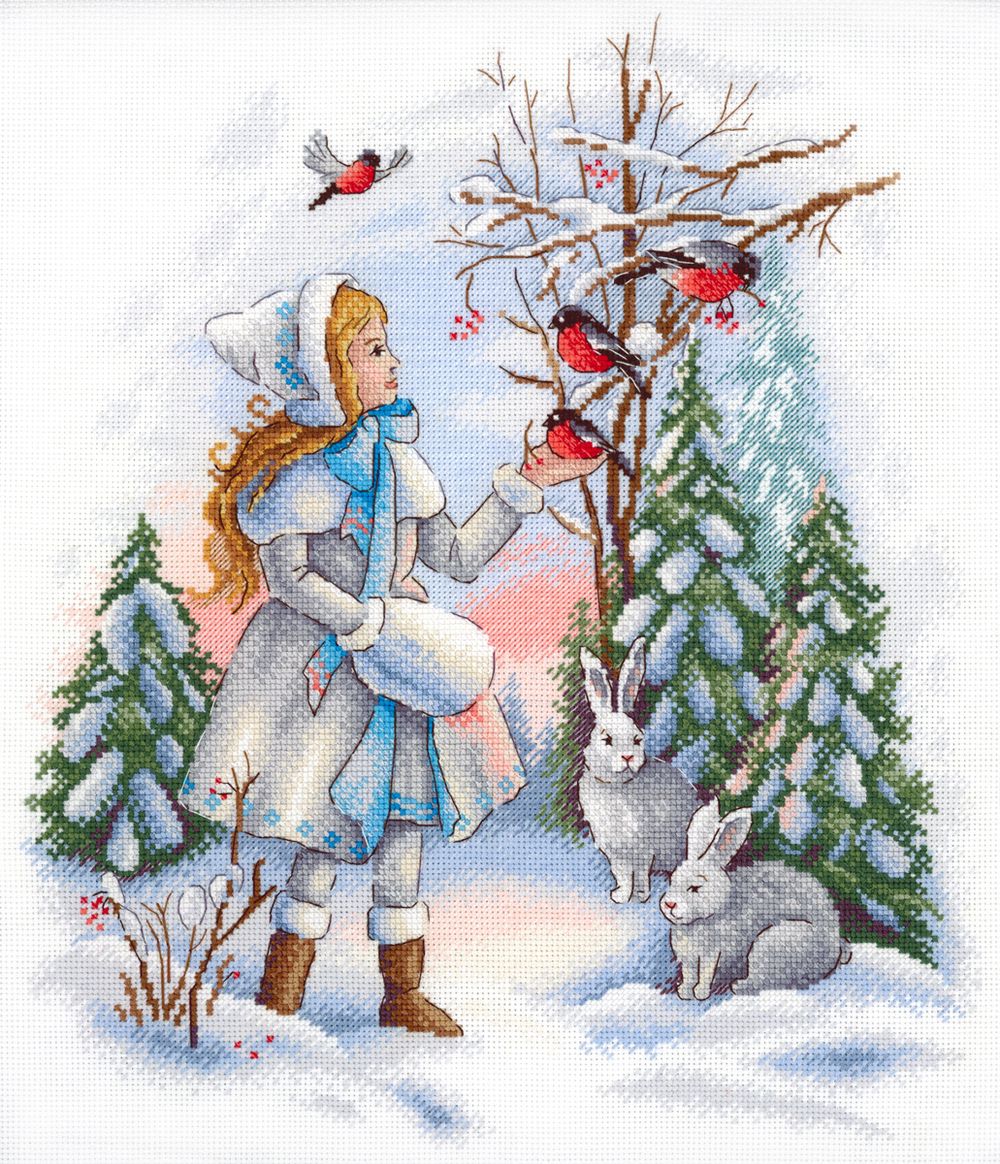 Набор для вышивания нитками МП Студия, Герда, 30х25 см