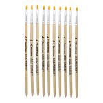 Кисть синтетика плоская прямая №2, 10 шт