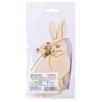 Заготовка из фанеры Кролик на подставке С Новым годом, 12х8х0.4 см, 0.4 см, ВД-1125 Mr.Carving