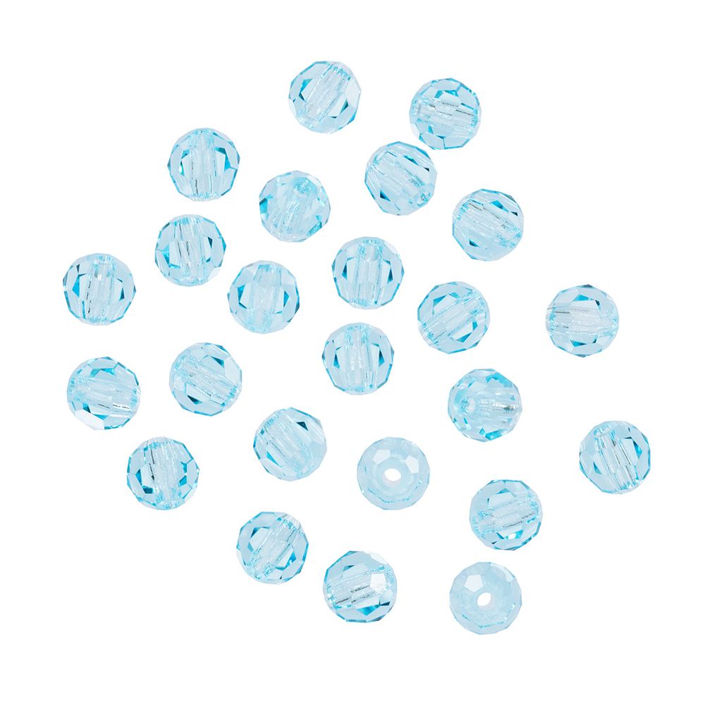 Бусины стекло ⌀4 мм, 24 шт, голубой /aqua Bo, Preciosa 451-19-602