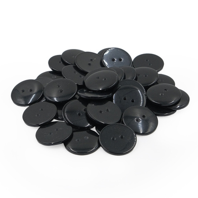 Пуговицы на 2 прокола супатная 36L (23мм), пластик (s.black (черный глянец)), 36 шт