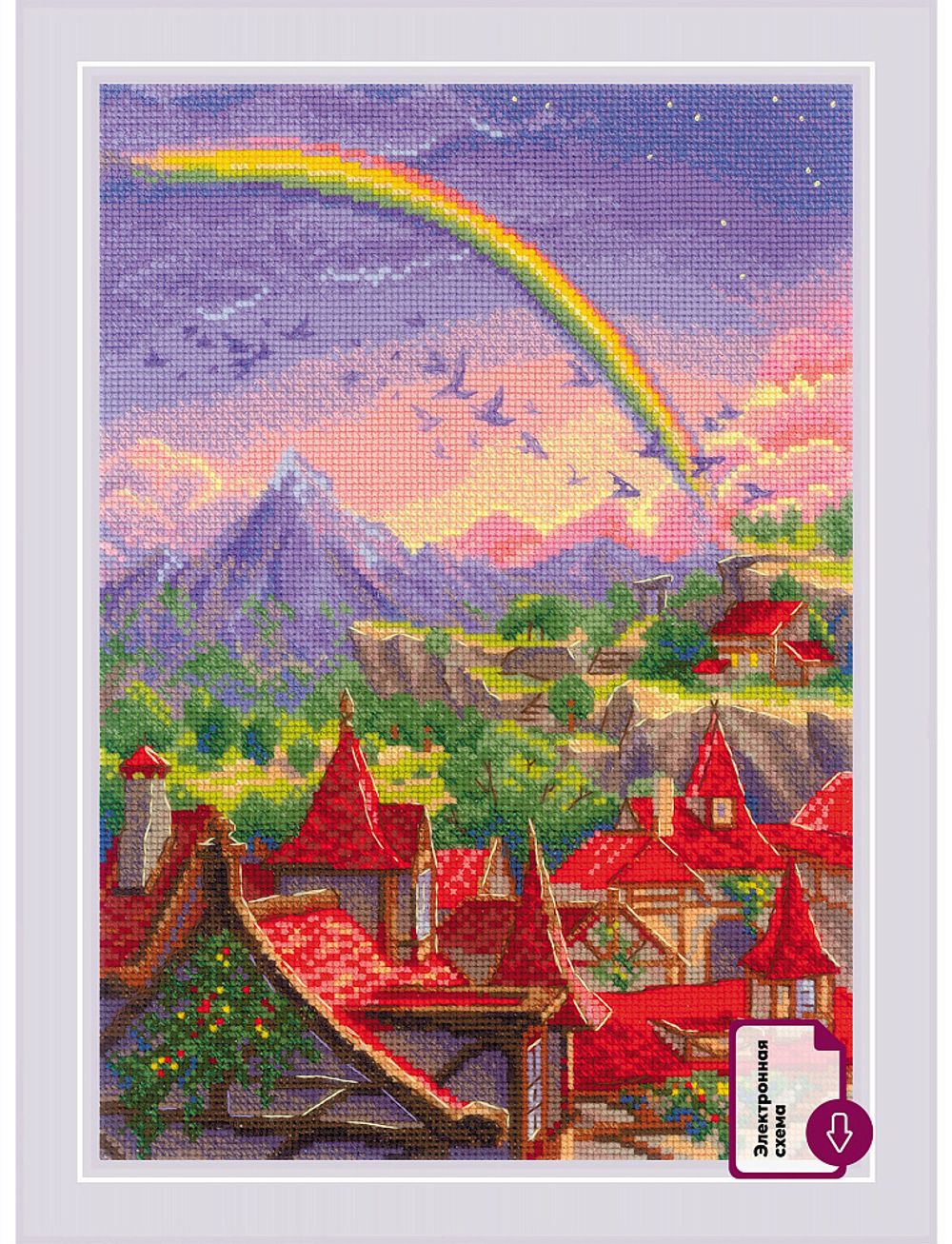 Набор для вышивания нитками Риолис 2177, Западный ветер, 21х30 см