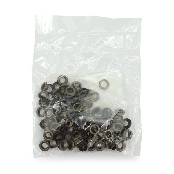 Люверсы металл ⌀_4.0 мм (внутр.), латунь, 100 шт, BIG