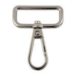 Карабин металл 32.0 мм (50х38 мм), 10 шт, 04 никель, Gamma GH 112/32/10