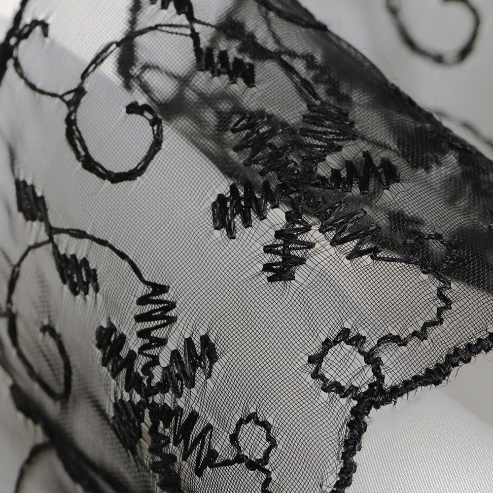 Кружево капроновое 65 мм / 13.7 м, 30011 цв.039 черный, Kruzhevo