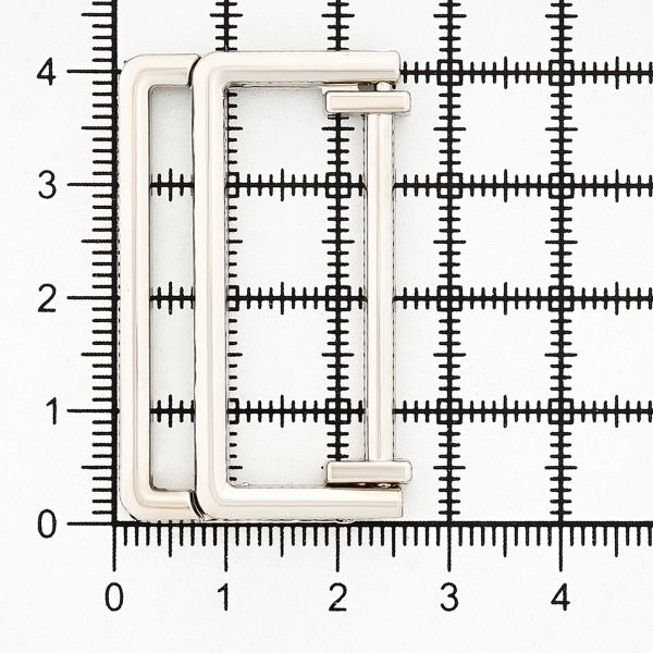 Пряжка прямоугольная 30 мм, металл (Nickel Серебро (никель)), МТ_1872, 6 шт