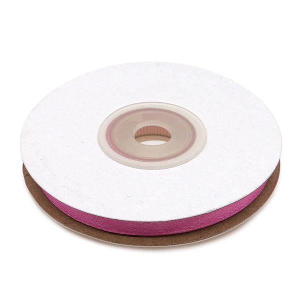 Лента атласная 1-сторонняя 6.0 мм / 22.86±1 метров, 023 светлая фуксия, Globus