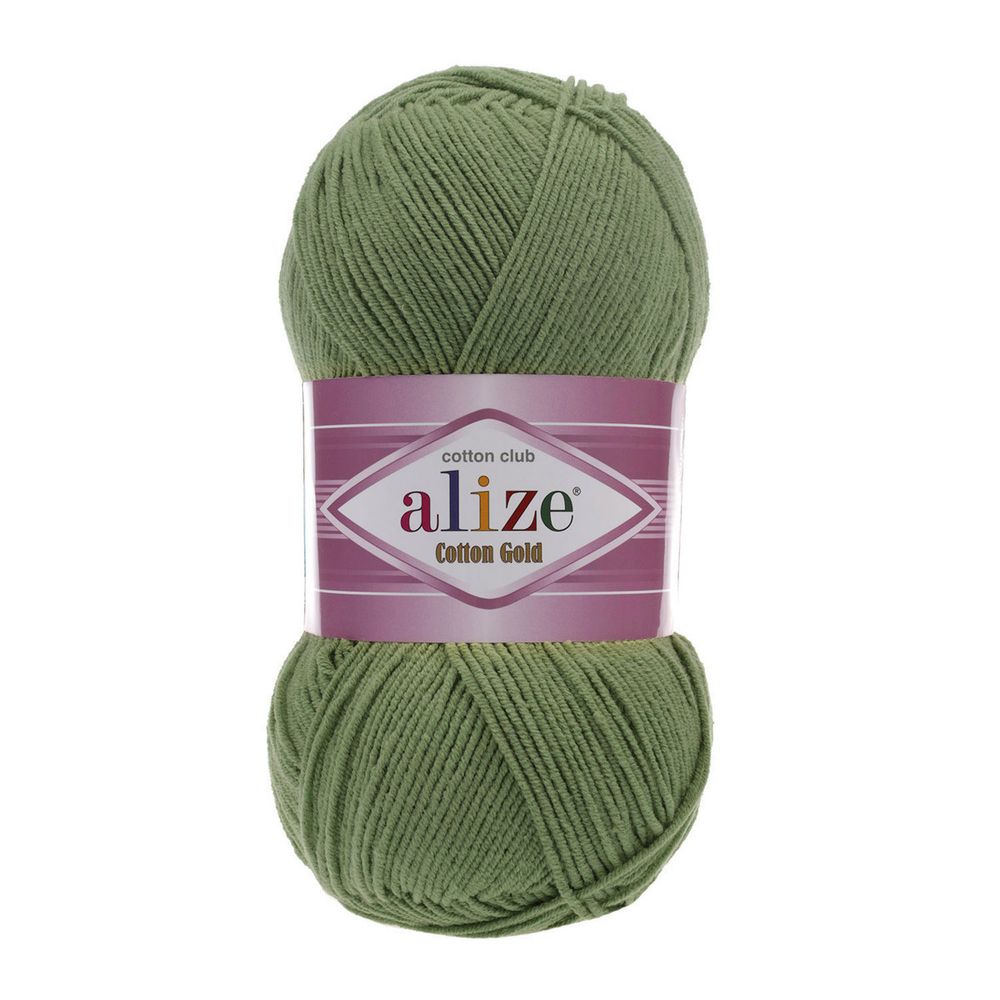 Пряжа Alize (Ализе) Cotton Gold / уп.5 мот. по 100 г, 330м, 485 зеленый A