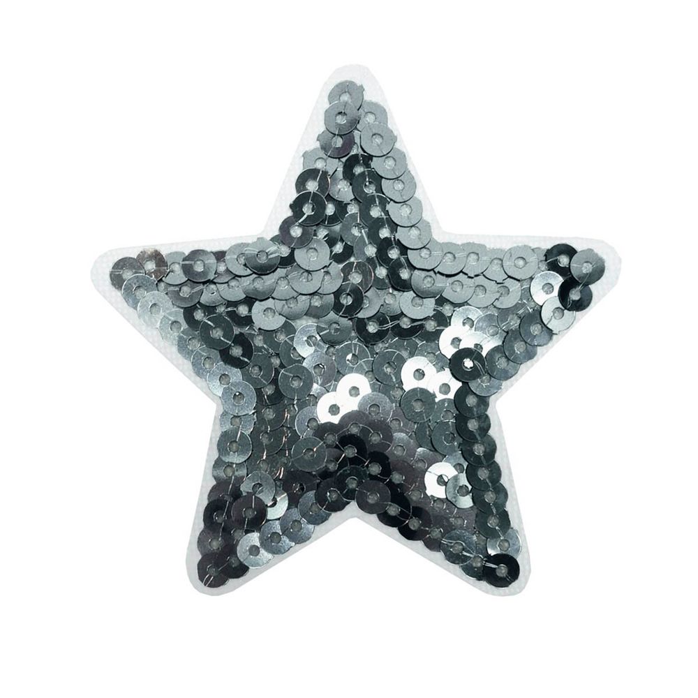 Термоаппликация Звезда с пайетк. серебр. 1шт, Prym