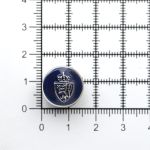 Пуговицы на ножке 24L (15мм), пластик (n.blue (синий/черный никель)), 36 шт, PS39