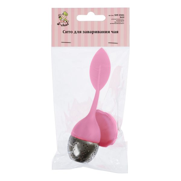 Сито для заваривания чая 4х15 см, 1 шт, №04 розовый, S-Chief SHF-0341