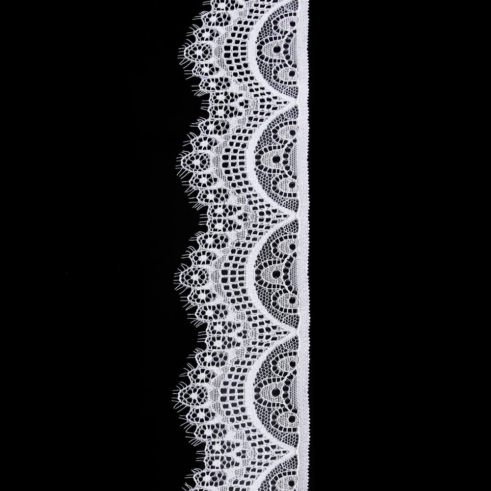 Кружево эластичное (стрейч) 60 мм / 3 метра, C501 белый