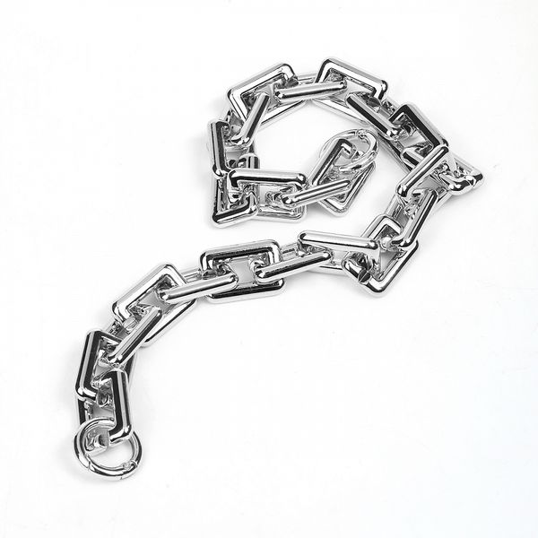 Цепочка для сумки с карабинами металл l=450 мм, шир.20 мм, TBY.109704, цв.никель уп.1шт