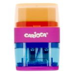 Точилка с двумя отверстиями, в комплекте с ластиком 12 шт, 43108, Carioca