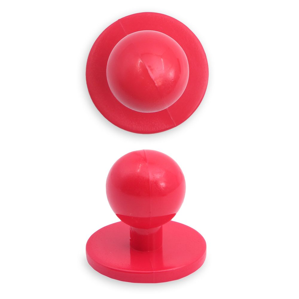Пуговицы Пукли для поварских курток 12 шт, 10мм (d основания=18мм, h=16мм) (красный)