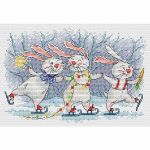 Набор для вышивания нитками МП Студия, Праздничный хоровод 13х20см