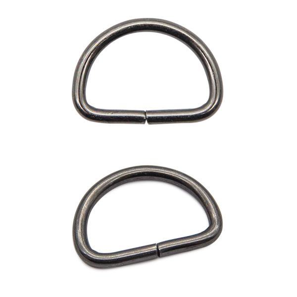 Полукольцо сварное металл внутр. 20 мм (внешн. 25х18 мм, ⌀2,5 мм), 100 шт, черный никель, 816B-113