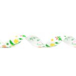 Лента репсовая (в рубчик) Цветочки маленькие 1,5см*22.86 м (фиолетовый)