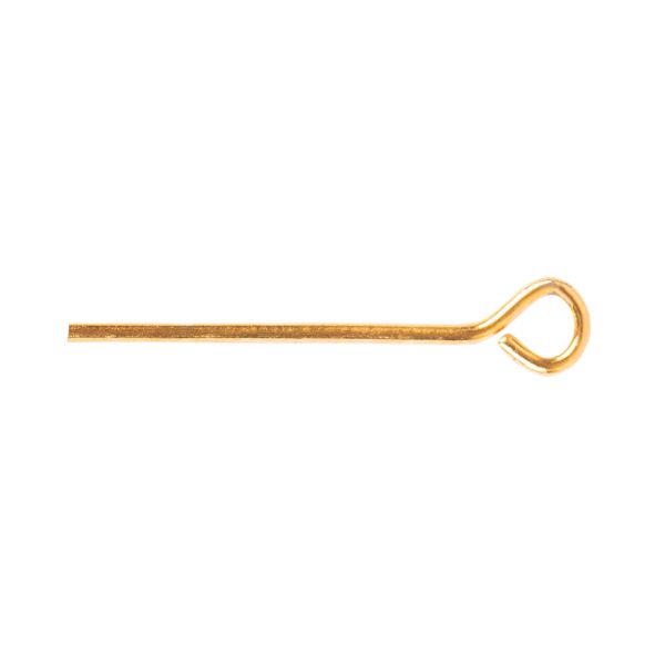 Штифт для бижутерии с петлей 18 мм, 50 шт, №01 золото, Zlatka DC-104