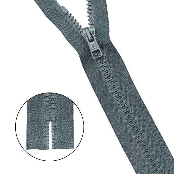 Молния трактор Arta Т6 (6 мм) 1 зам., н/раз., 18 см, цв. 123 графит, уп.10 шт