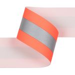 Лента со светоотражающей полосой [cpl:420], 50 мм / 25 метров, 100% хлопок, 02 серый/оранжевый, Gamma FR9303 15-20-15
