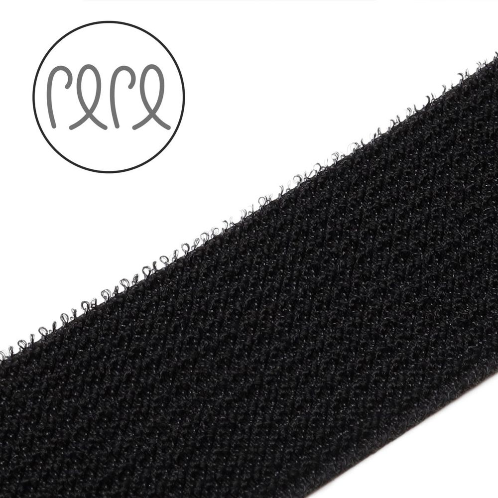 Лента контактная липучка (велкро) гибридная пришивная (2в1) 50 мм / 1 метр, 21.4 г/м, 6131-9094